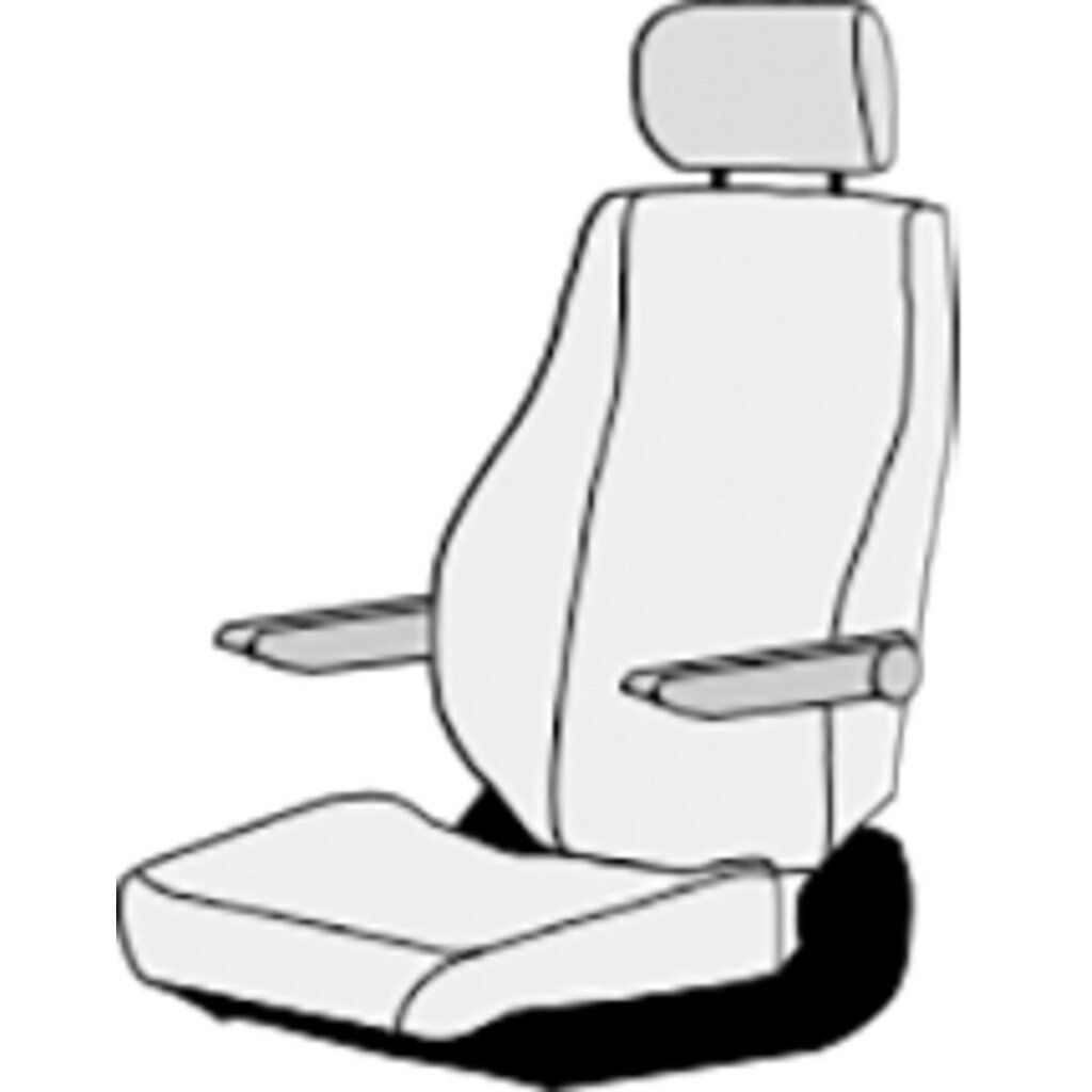 Sitzbezug auf Ford Transit Chassis inkl. Kopfteil, anthrazit
