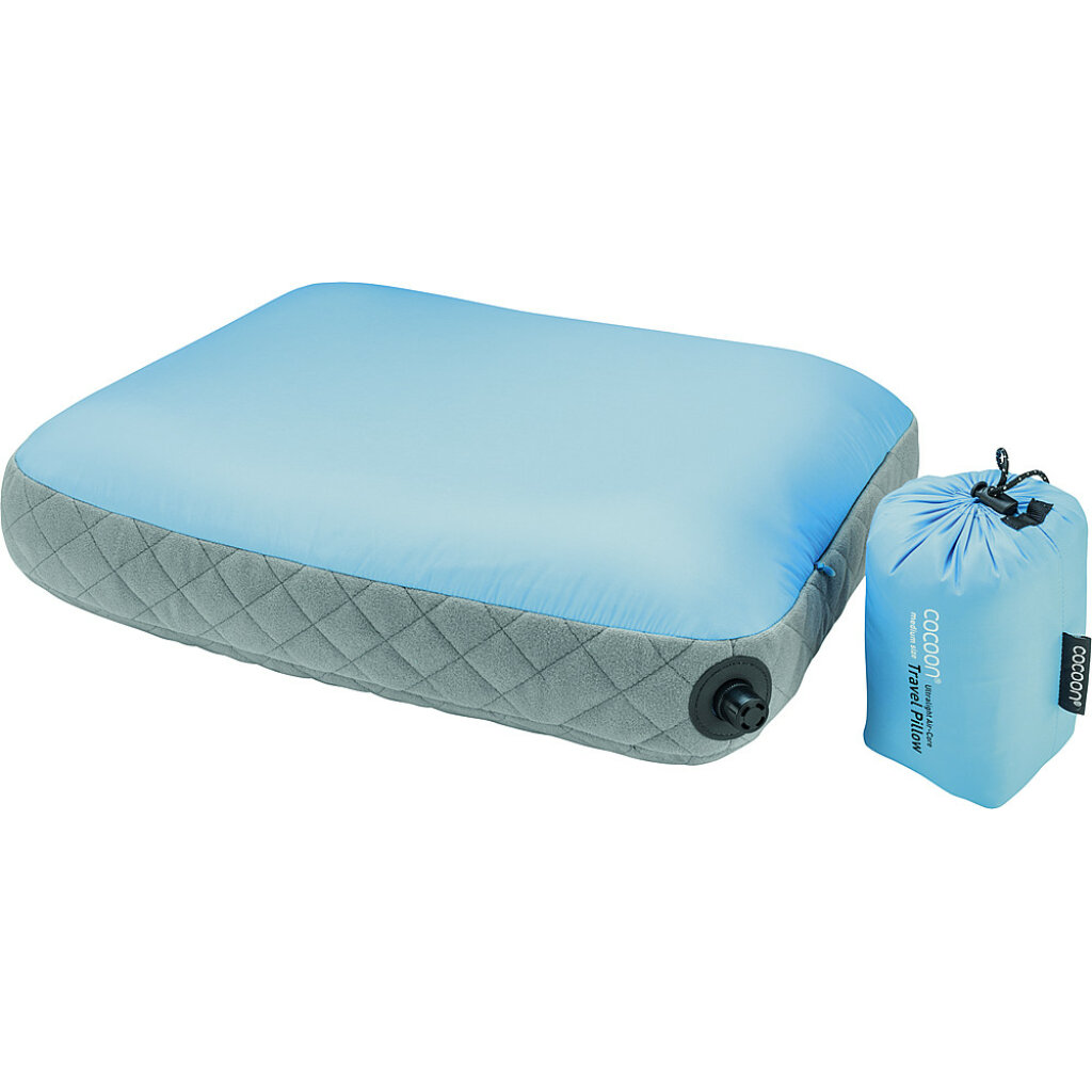 cocoon Kissen cocoon Air Core Pillow Ultralight Farbe light blue/grey